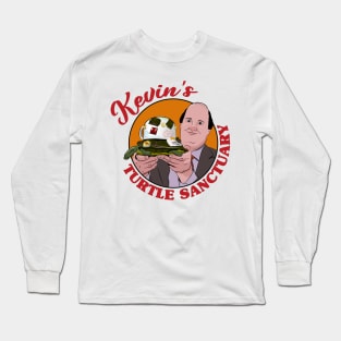 Kevin's Turtle Sanctuary (red text) Long Sleeve T-Shirt